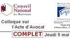 L'acte d'avocat : un colloque organisé par le Conseil national des barreaux le 5 mai 2011