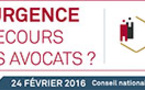 Session de formation : État d’urgence, quel recours pour les avocats ? Mercredi 24 février 2016 au Conseil national des barreaux, 22 rue de Londres 75009 Paris